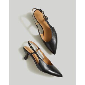 Madewell The Debbie Slingback Pump in True Black